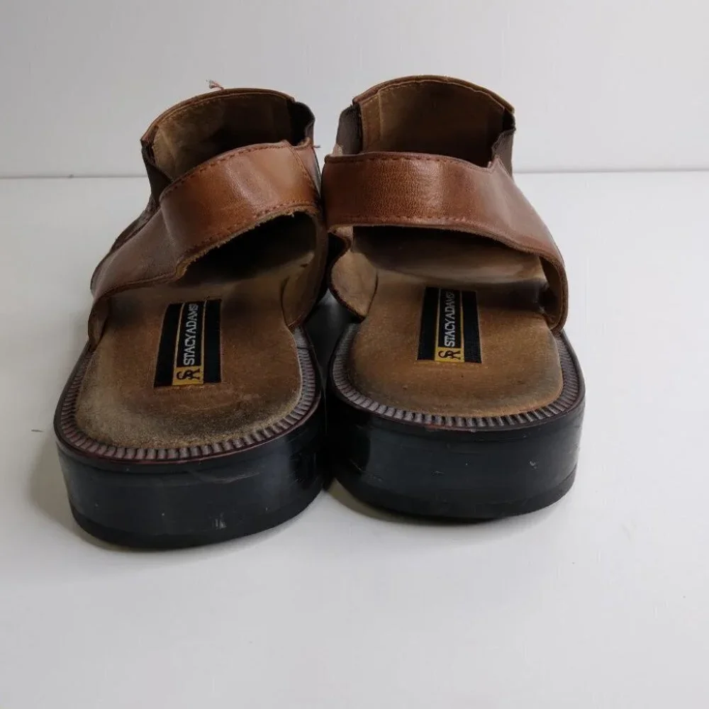 Stacy Adams  Brown Leather Sandals Size 8.5